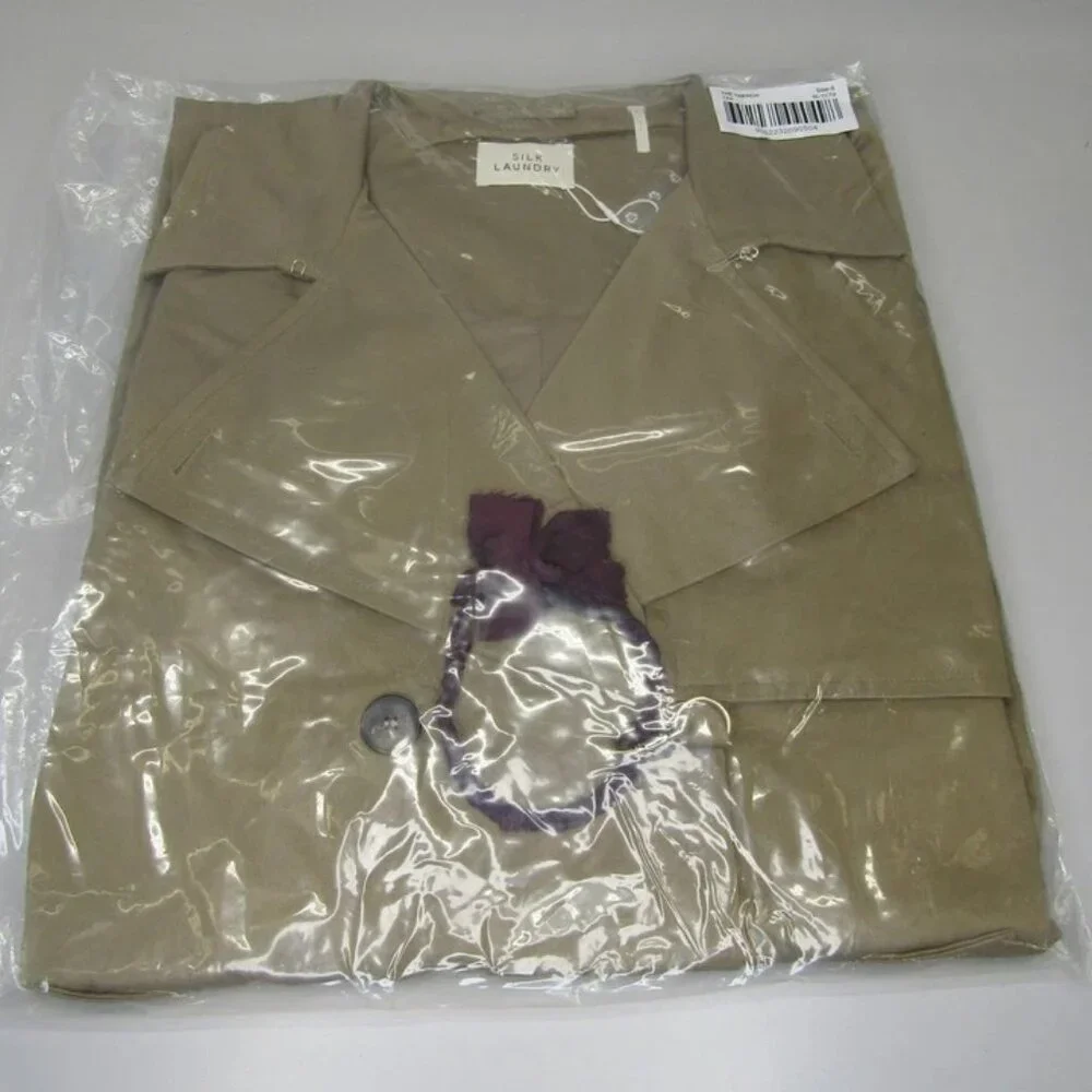 NEW SILK LAUNDRY Women’s The Trench Coat Size S | Color: Tan - Picture 2 of 8